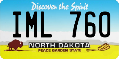 ND license plate IML760