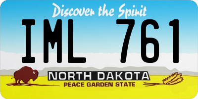 ND license plate IML761