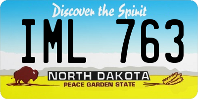 ND license plate IML763
