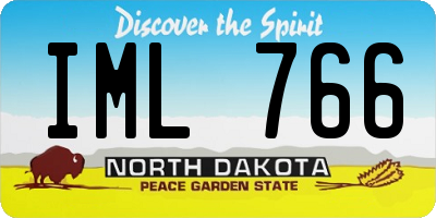 ND license plate IML766