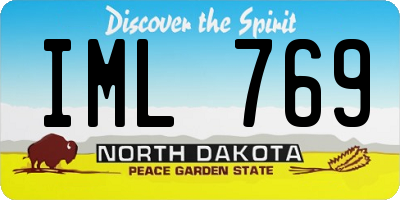 ND license plate IML769