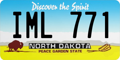 ND license plate IML771