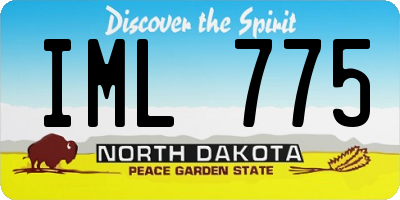 ND license plate IML775