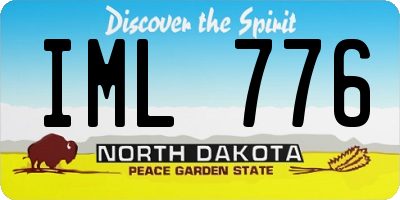 ND license plate IML776
