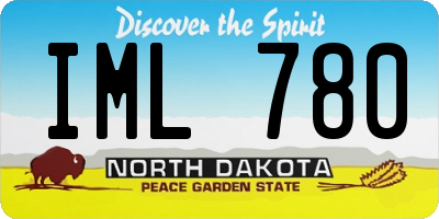 ND license plate IML780