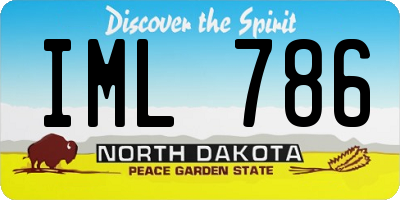 ND license plate IML786