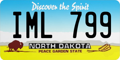 ND license plate IML799