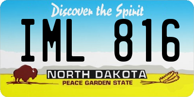 ND license plate IML816