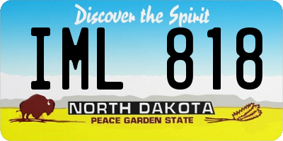 ND license plate IML818