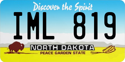 ND license plate IML819