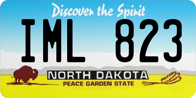ND license plate IML823