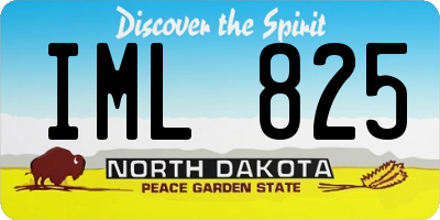 ND license plate IML825