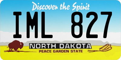 ND license plate IML827