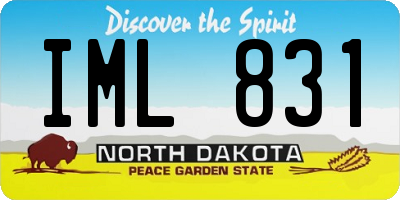 ND license plate IML831
