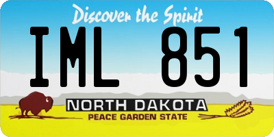 ND license plate IML851