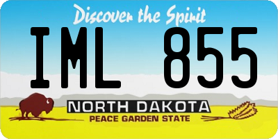 ND license plate IML855