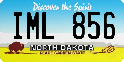 ND license plate IML856