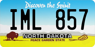 ND license plate IML857
