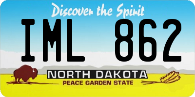 ND license plate IML862