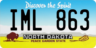 ND license plate IML863