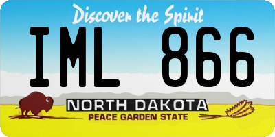 ND license plate IML866