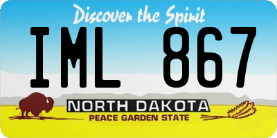 ND license plate IML867