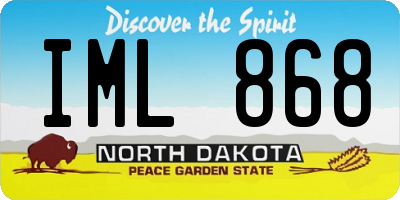 ND license plate IML868