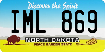ND license plate IML869
