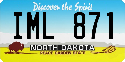 ND license plate IML871