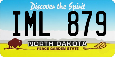 ND license plate IML879