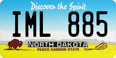 ND license plate IML885