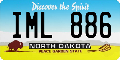 ND license plate IML886