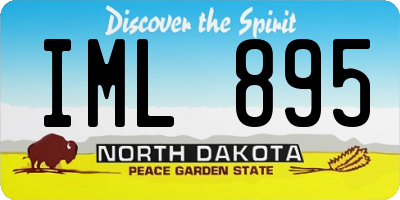 ND license plate IML895