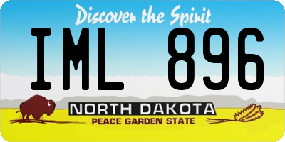 ND license plate IML896
