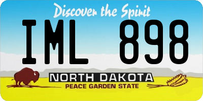 ND license plate IML898