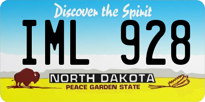 ND license plate IML928