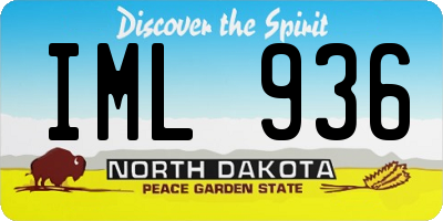ND license plate IML936