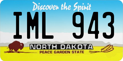 ND license plate IML943