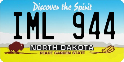 ND license plate IML944