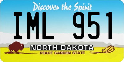 ND license plate IML951