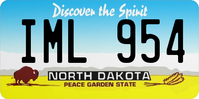 ND license plate IML954