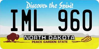 ND license plate IML960