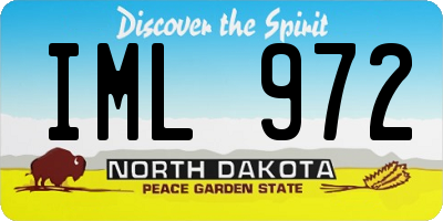 ND license plate IML972