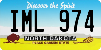 ND license plate IML974