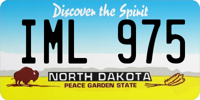 ND license plate IML975