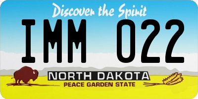 ND license plate IMM022