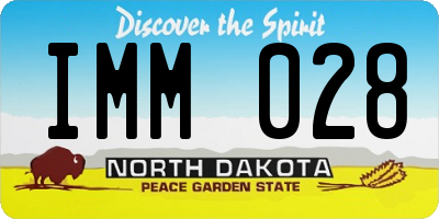 ND license plate IMM028