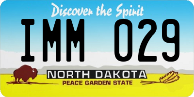 ND license plate IMM029