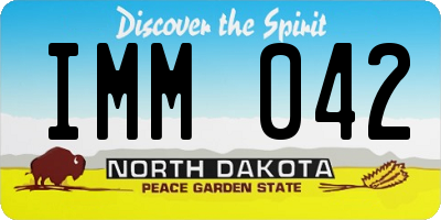 ND license plate IMM042