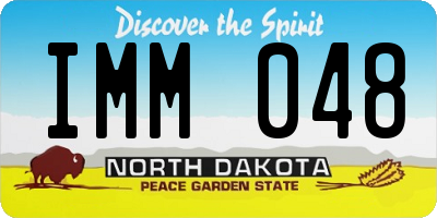 ND license plate IMM048